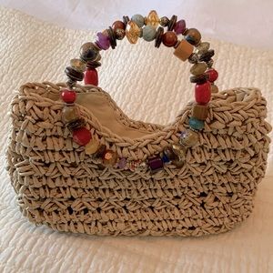 Capelli Straworld Beaded Tote